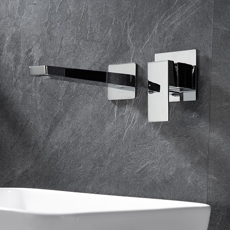 Chrome Square Wall Basin Mixer factory